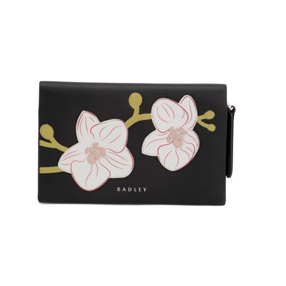 RADLEY LONDON Black Leather Lunar New Year Medium Flap Over Wallet - Picture 1 of 2